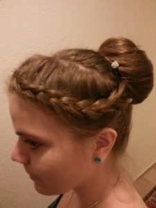 Monika Schmids Frisur für den Ball